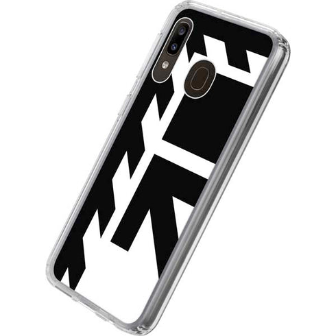 Black and White Geometric Shapes Galaxy A20 Clear Case